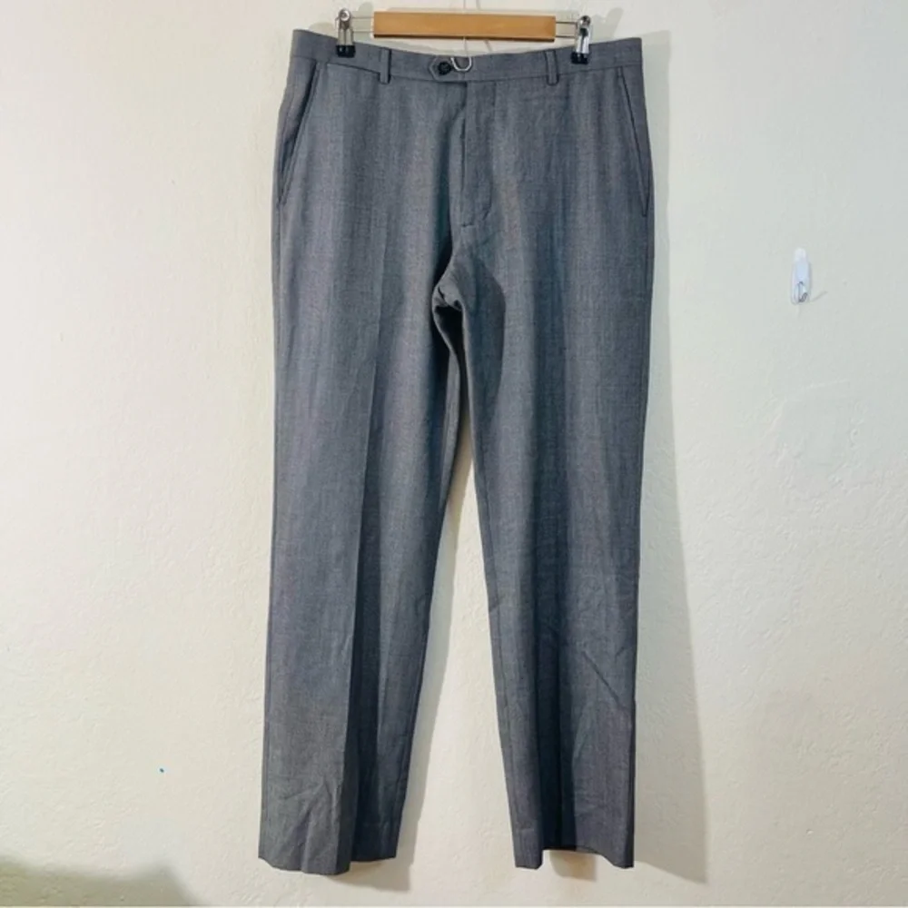 Banana Republic 100% Wool High Rise Dress Pants Men Size 34 Black/White Pockets